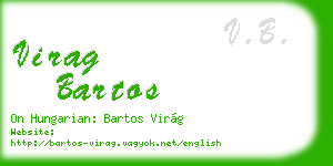 virag bartos business card